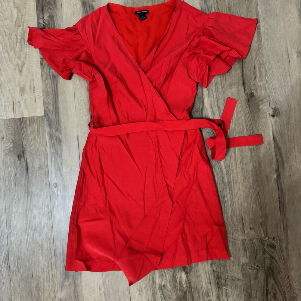 Elegant Red Wrap Dress